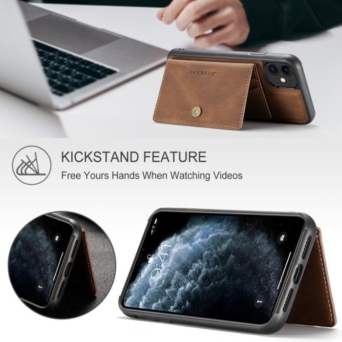 JEEHOOD - JEEHOOD iPhone 11 Pro Fodral Äkta Läder - Brun