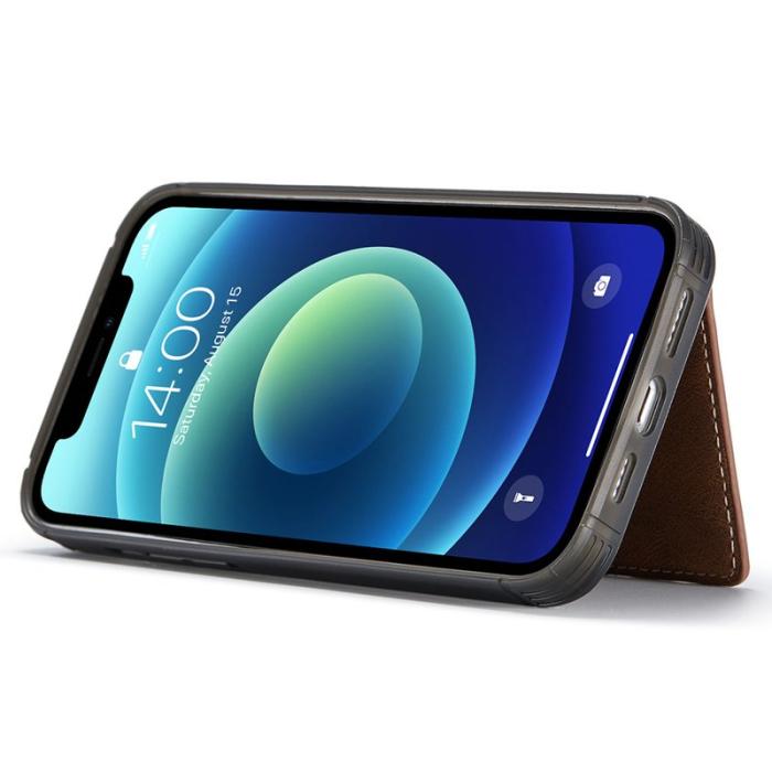 JEEHOOD - JEEHOOD iPhone 12 / 12 Pro Fodral Äkta Läder Magnetisk - Brun