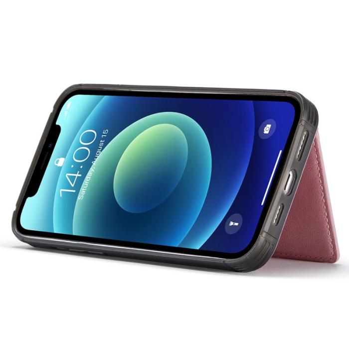 JEEHOOD - JEEHOOD iPhone 12 / 12 Pro Fodral Äkta Läder Magnetisk - Rosa