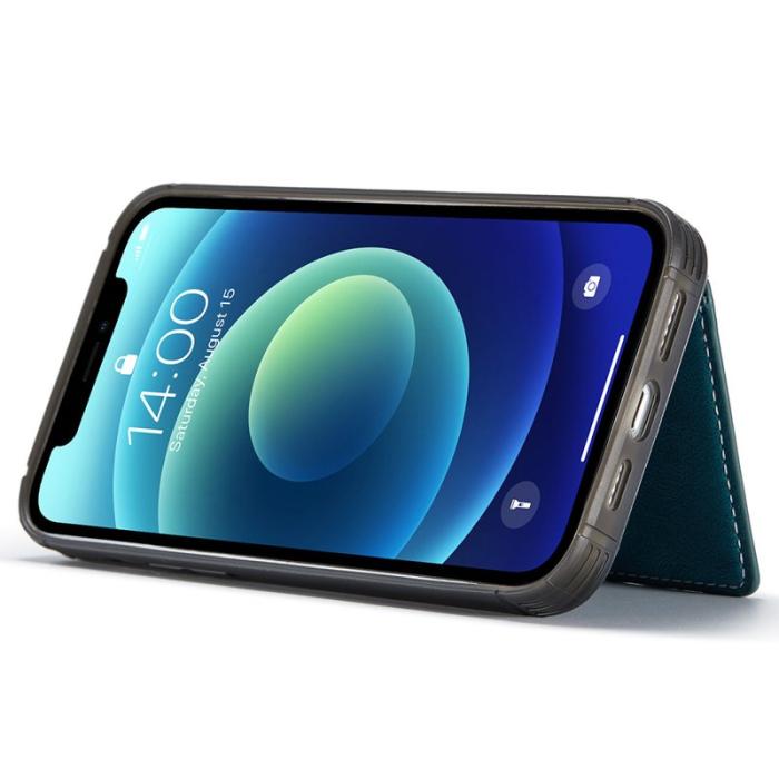 JEEHOOD - JEEHOOD iPhone 12 / 12 Pro Fodral Läder Magnetisk - Blå