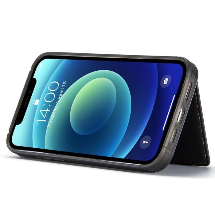 JEEHOOD - JEEHOOD iPhone 12 / 12 Pro Fodral Läder Magnetisk - Svart