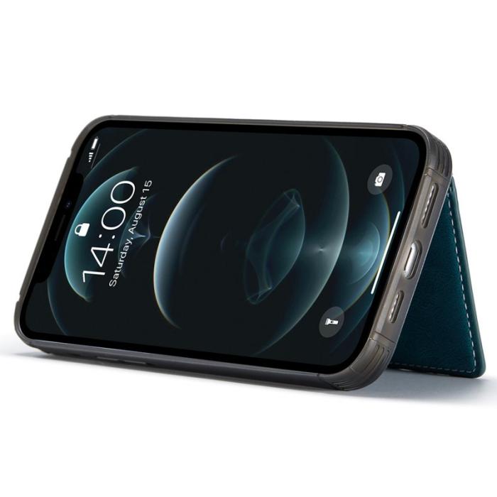 JEEHOOD - JEEHOOD iPhone 12 Pro Max Fodral Äkta Läder Magnet - Blå