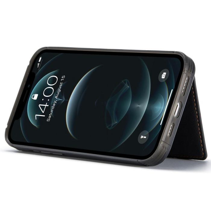 JEEHOOD - JEEHOOD iPhone 12 Pro Max Fodral Magnetiskt Avtagbart Läder - Svart