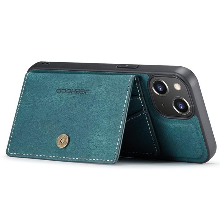 JEEHOOD - JEEHOOD iPhone 13 Fodral Konstläder MagSafe Skydd - Blå