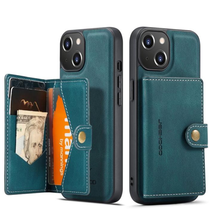 JEEHOOD - JEEHOOD iPhone 13 mini Skal Äkta Läder - Blå