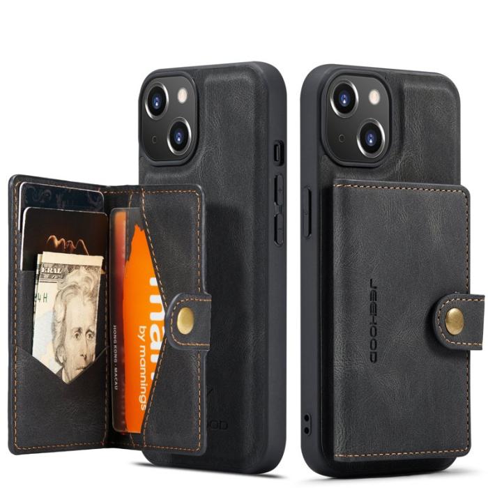 JEEHOOD - JEEHOOD iPhone 13 mini Skal Äkta Läder - Svart