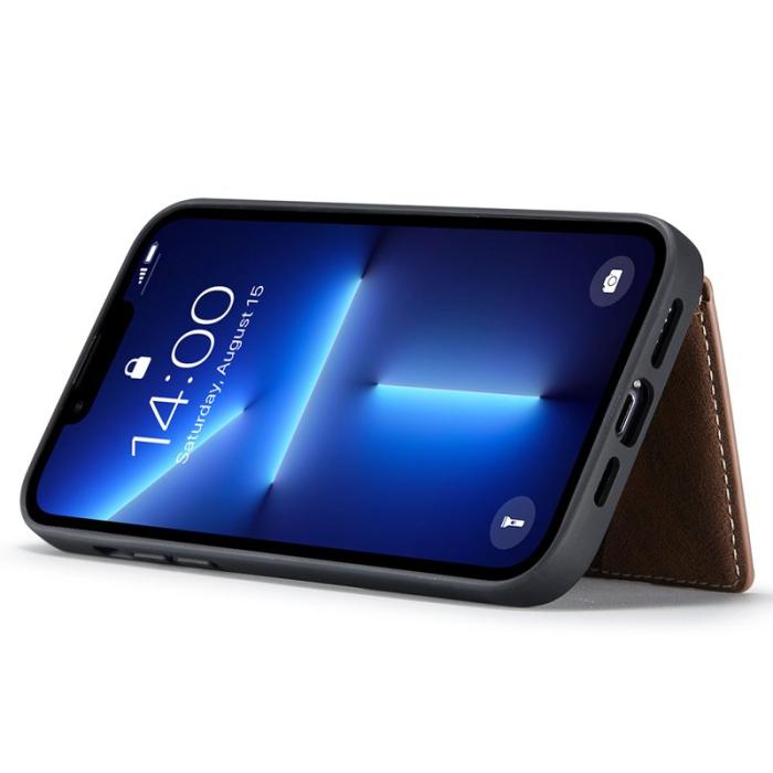 JEEHOOD - JEEHOOD iPhone 13 Pro Fodral Konstläder Plast Skydd - Brun