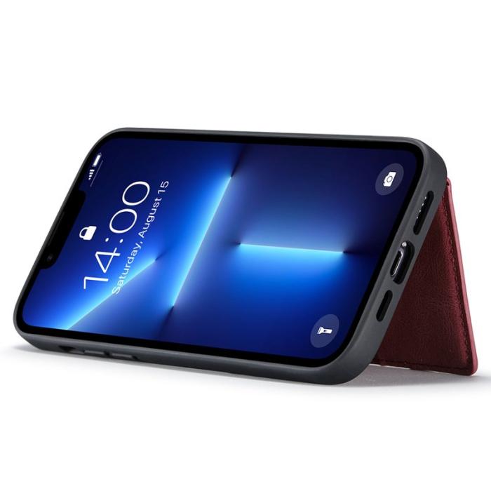 JEEHOOD - JEEHOOD iPhone 13 Pro Fodral KonstLäder - Röd