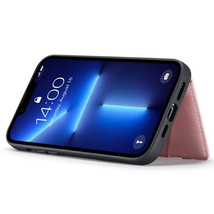 JEEHOOD - JEEHOOD iPhone 13 Pro Max Fodral PU Läder - Rosa