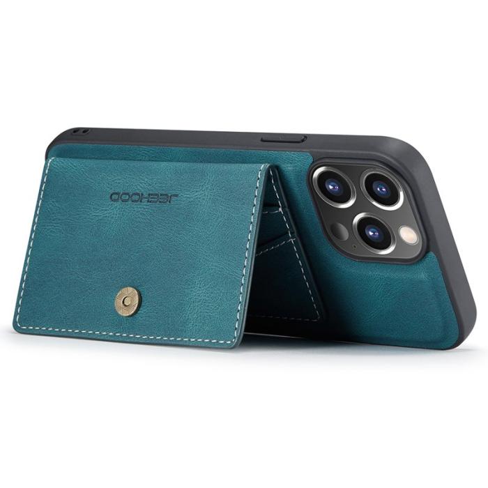 JEEHOOD - JEEHOOD iPhone 14 Pro Fodral Konstläder Plast Magnetisk - Blå