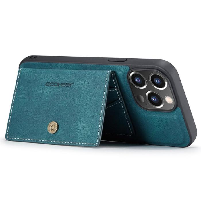 JEEHOOD - JEEHOOD iPhone 14 Pro Max Fodral Äkta Läder Plast - Blå