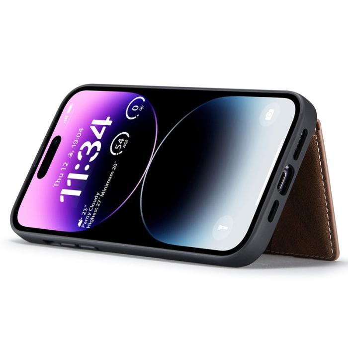 JEEHOOD - JEEHOOD iPhone 14 Pro Max Fodral Äkta Läder Plast - Brun