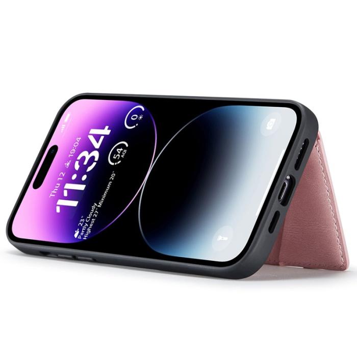 JEEHOOD - JEEHOOD iPhone 14 Pro Max Fodral Äkta Läder Plast - Rosa