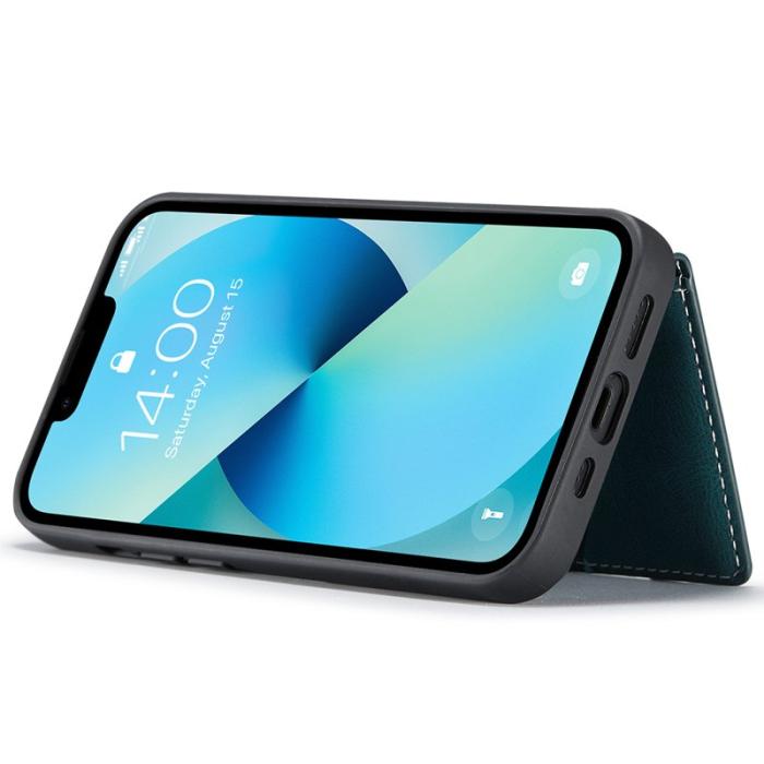 JEEHOOD - JEEHOOD iPhone 14 Skal Läder Plast Magnetisk 2-i-1 - Blå