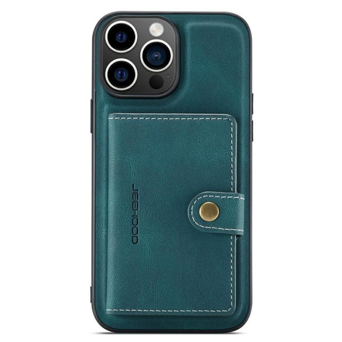 JEEHOOD - JEEHOOD iPhone 15 Pro Max Fodral KonstLäder Plast - Blå