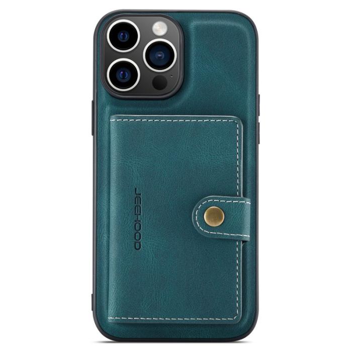 JEEHOOD - JEEHOOD iPhone 16 Pro Max Fodral Äkta Läder Plast - Blå