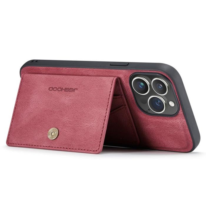 JEEHOOD - JEEHOOD iPhone 16 Pro Max Fodral Äkta Läder + Plast - Röd