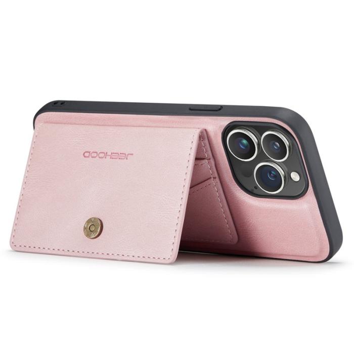 JEEHOOD - JEEHOOD iPhone 16 Pro Max Fodral Äkta Läder Plast - Rosa