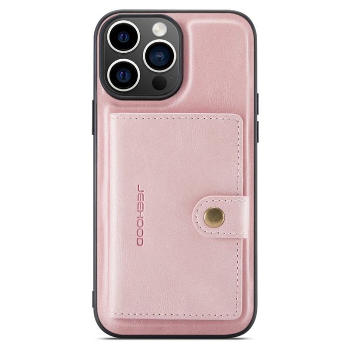 JEEHOOD - JEEHOOD iPhone 16 Pro Max Fodral Äkta Läder Plast - Rosa