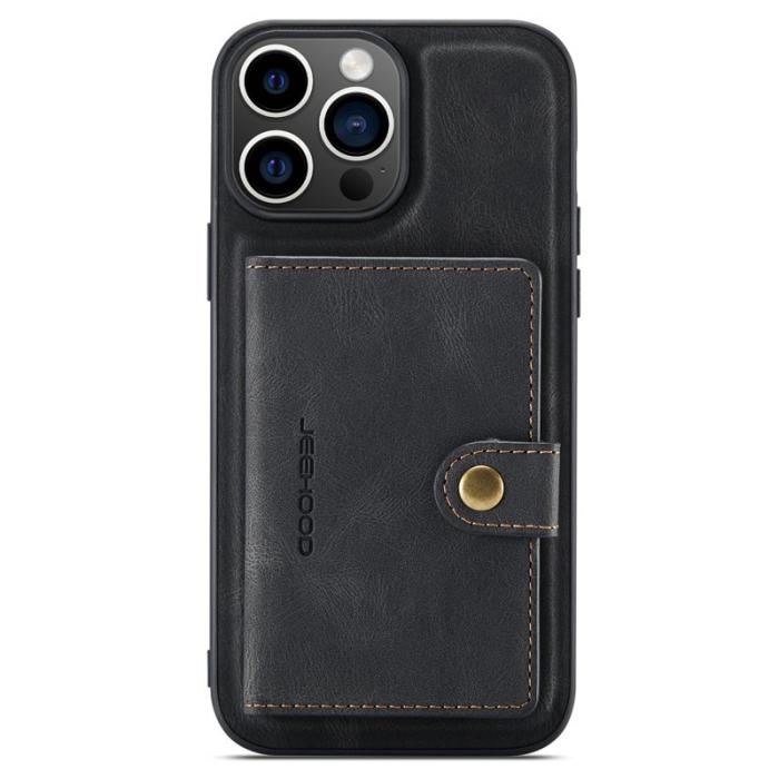 JEEHOOD - JEEHOOD iPhone 16 Pro Max Fodral Äkta Läder + Plast - Svart