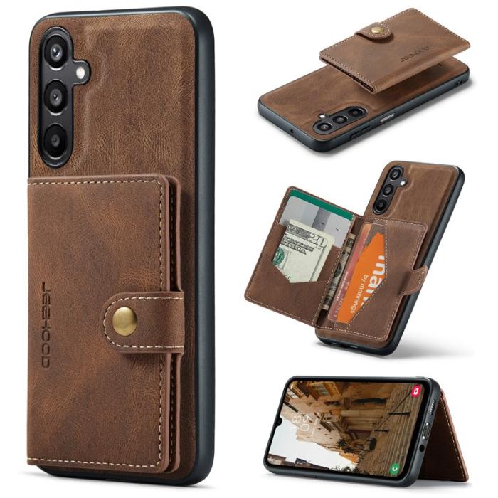 JEEHOOD - JEEHOOD Samsung Galaxy A16 5G Fodral Äkta Läder - Brun