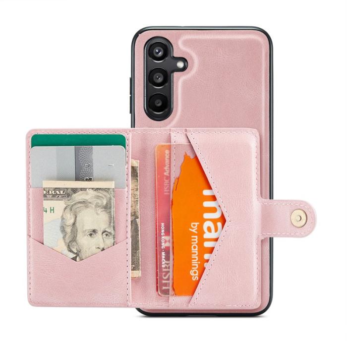 JEEHOOD - JEEHOOD Samsung Galaxy A16 5G Fodral Äkta Läder - Rosa