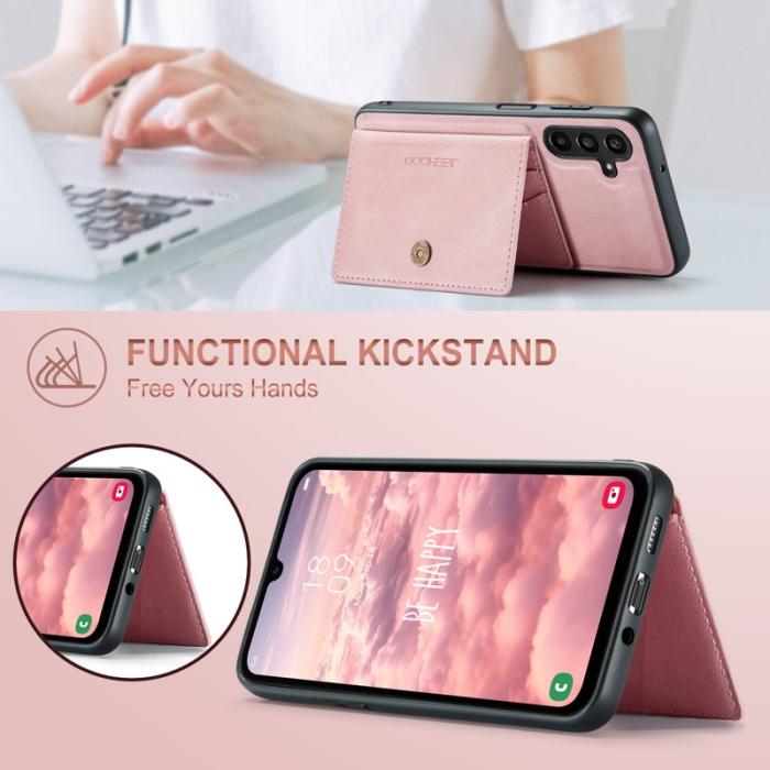 JEEHOOD - JEEHOOD Samsung Galaxy A16 5G Fodral Äkta Läder - Rosa