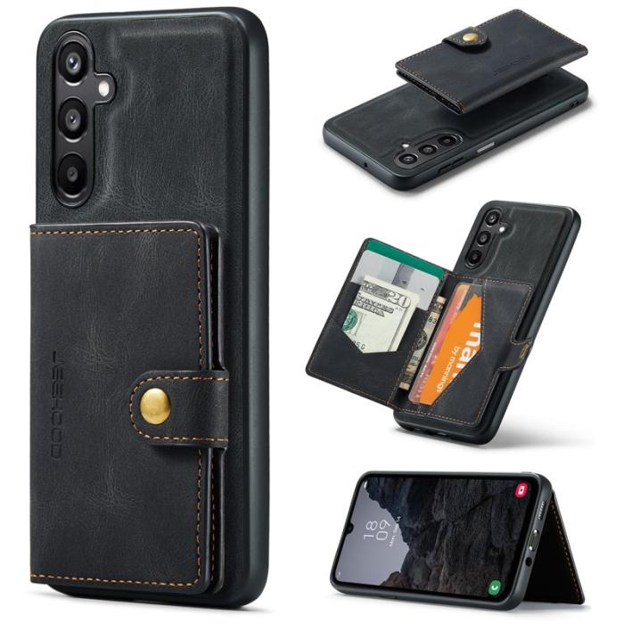 JEEHOOD - JEEHOOD Samsung Galaxy A16 5G Fodral Äkta Läder - Svart