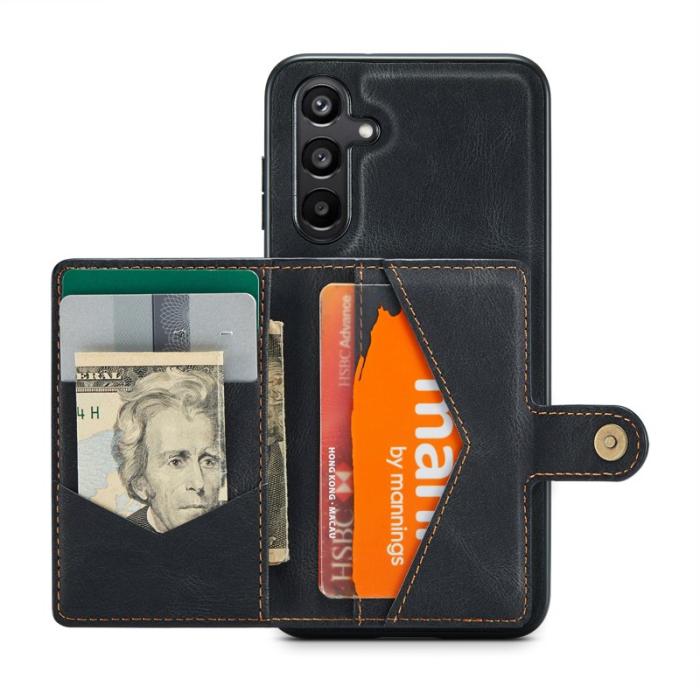 JEEHOOD - JEEHOOD Samsung Galaxy A16 5G Fodral Äkta Läder - Svart