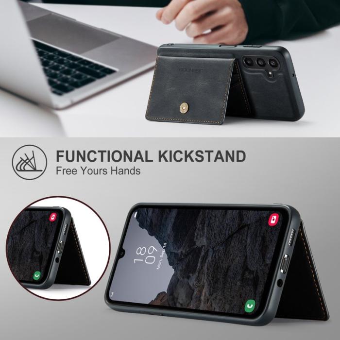 JEEHOOD - JEEHOOD Samsung Galaxy A16 5G Fodral Äkta Läder - Svart