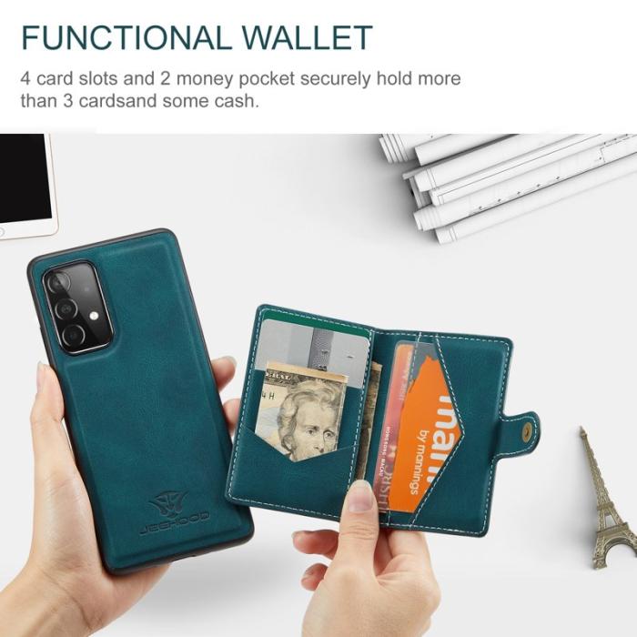 JEEHOOD - JEEHOOD Samsung Galaxy A33 5G Fodral Äkta Läder - Blå