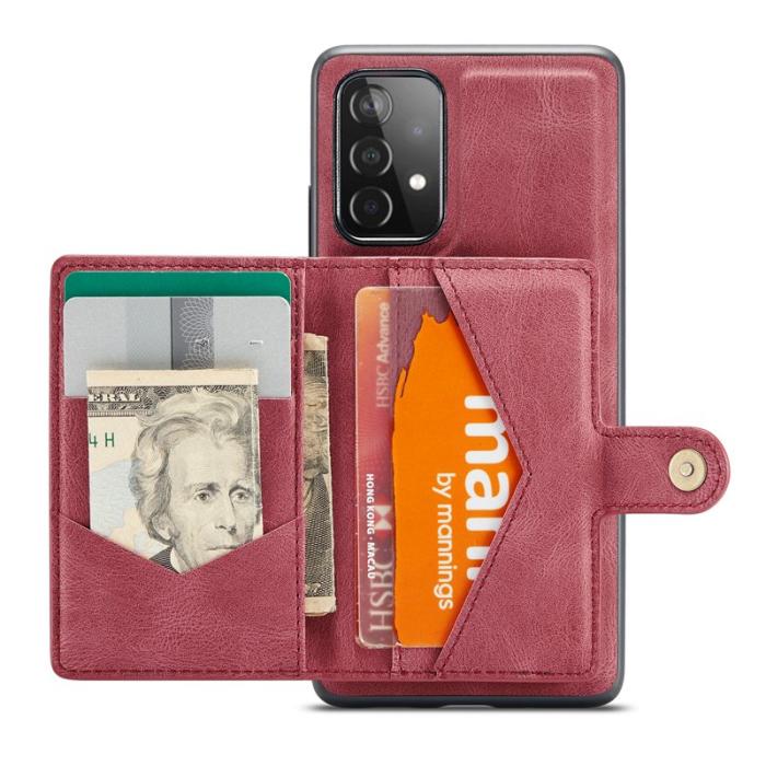 JEEHOOD - JEEHOOD Samsung Galaxy A33 5G Fodral Äkta Läder - Röd