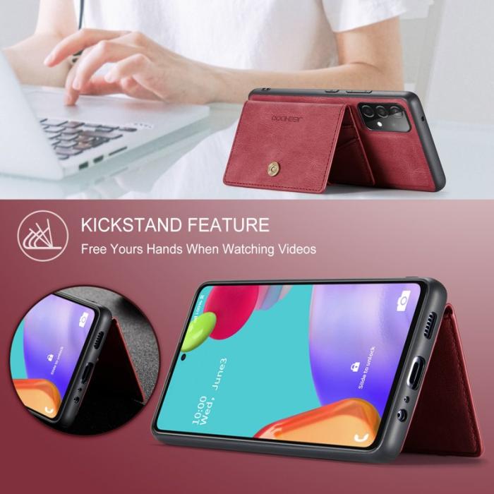 JEEHOOD - JEEHOOD Samsung Galaxy A33 5G Fodral Äkta Läder - Röd