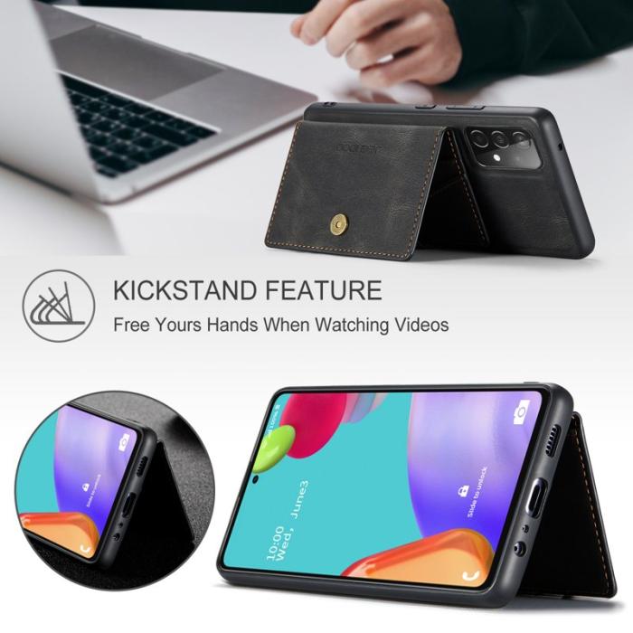 JEEHOOD - JEEHOOD Samsung Galaxy A33 5G Fodral Äkta Läder - Svart