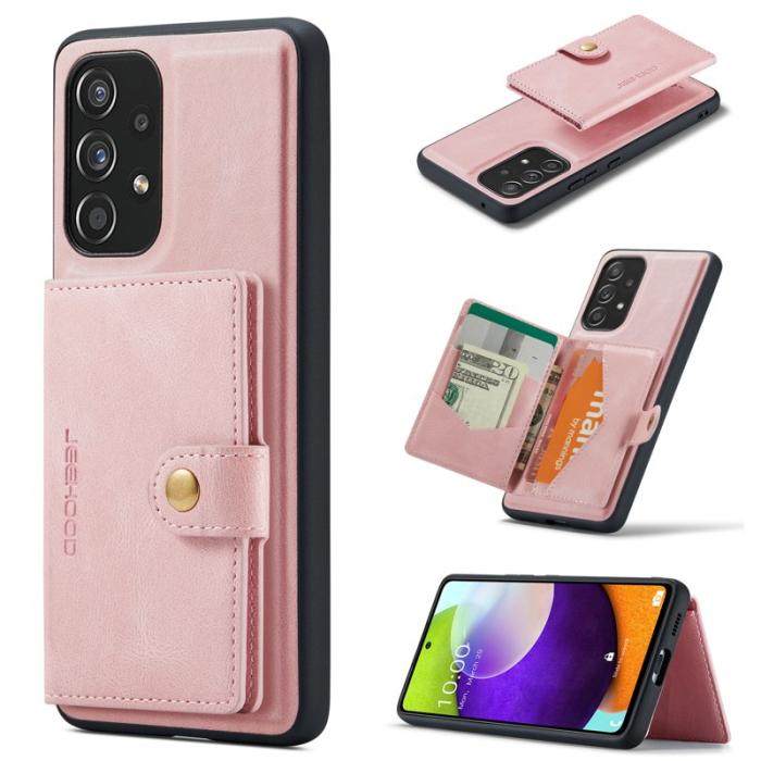 JEEHOOD - JEEHOOD Samsung Galaxy A53 5G Fodral KonstLäder - Rosa
