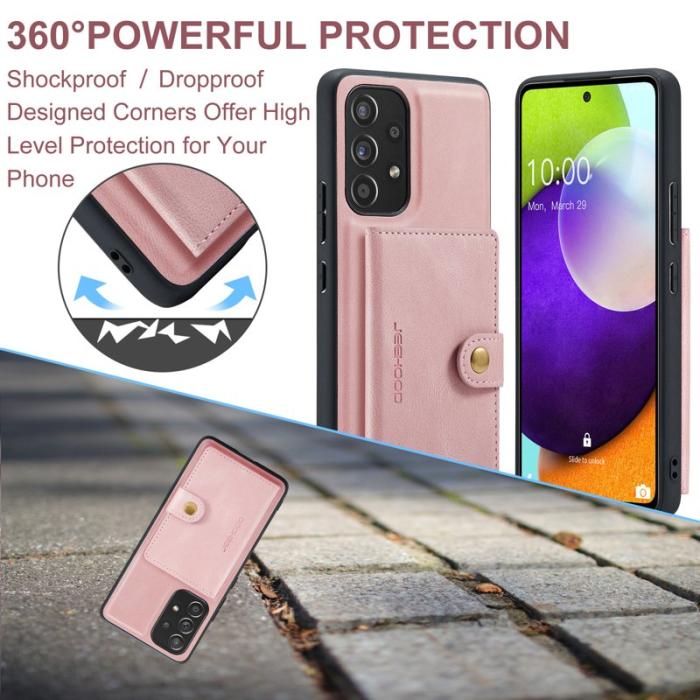 JEEHOOD - JEEHOOD Samsung Galaxy A53 5G Fodral KonstLäder - Rosa