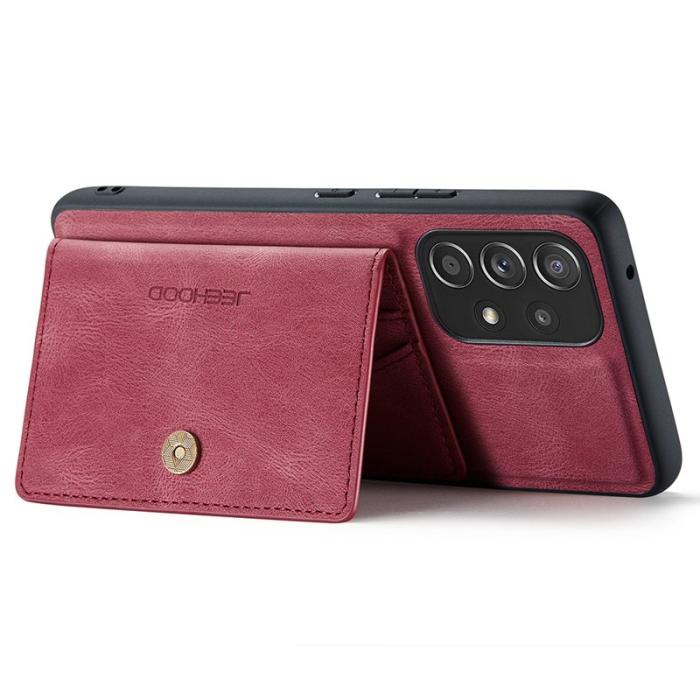 JEEHOOD - JEEHOOD Samsung Galaxy A53 5G Fodral Konstläder Magnetisk - Röd