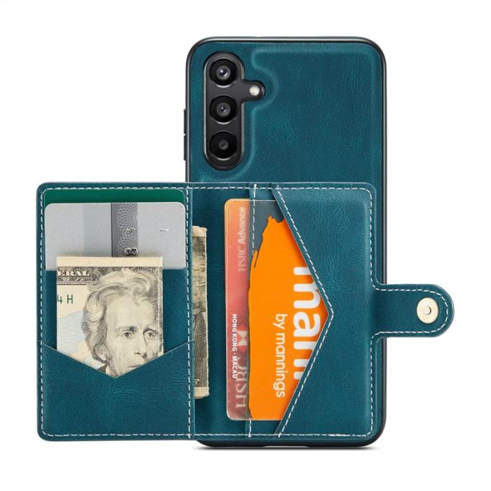 JEEHOOD - JEEHOOD Samsung Galaxy A54 5G Fodral Äkta Läder - Blå