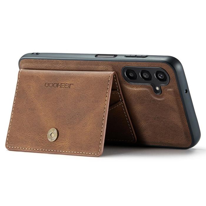 JEEHOOD - JEEHOOD Samsung Galaxy A54 5G Fodral Äkta Läder - Brun