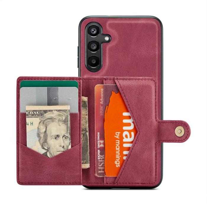 JEEHOOD - JEEHOOD Samsung Galaxy A54 5G Fodral Äkta Läder - Röd