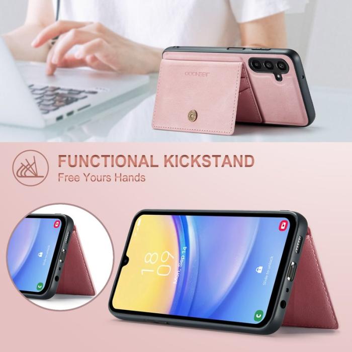 JEEHOOD - JEEHOOD Samsung Galaxy A54 5G Fodral Äkta Läder - Rosa