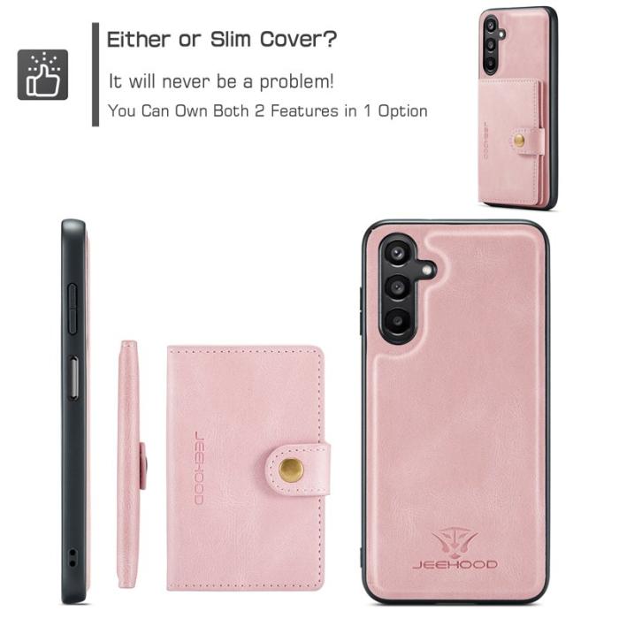 JEEHOOD - JEEHOOD Samsung Galaxy A54 5G Fodral Äkta Läder - Rosa