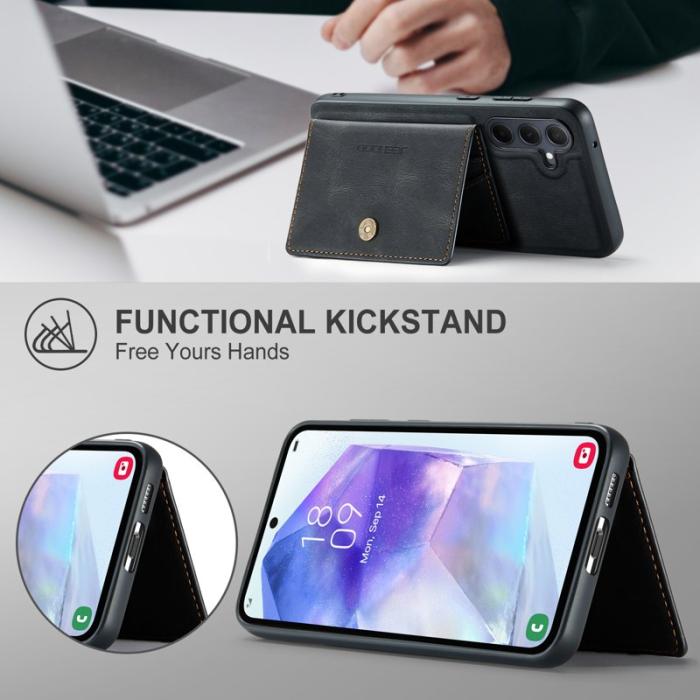 JEEHOOD - JEEHOOD Samsung Galaxy A55 5G Mobilskal Läder Plast - Svart