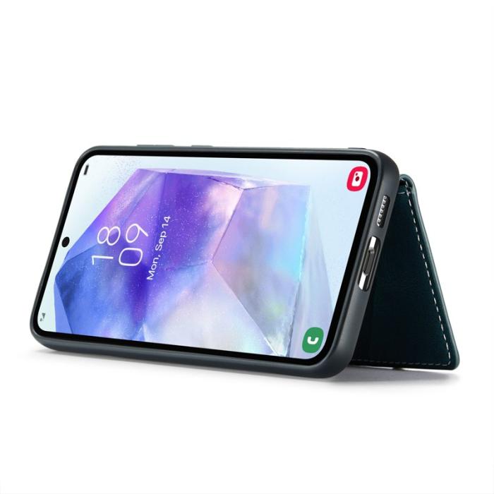 JEEHOOD - JEEHOOD Samsung Galaxy A55 5G Mobilskal Läder + TPU - Blå