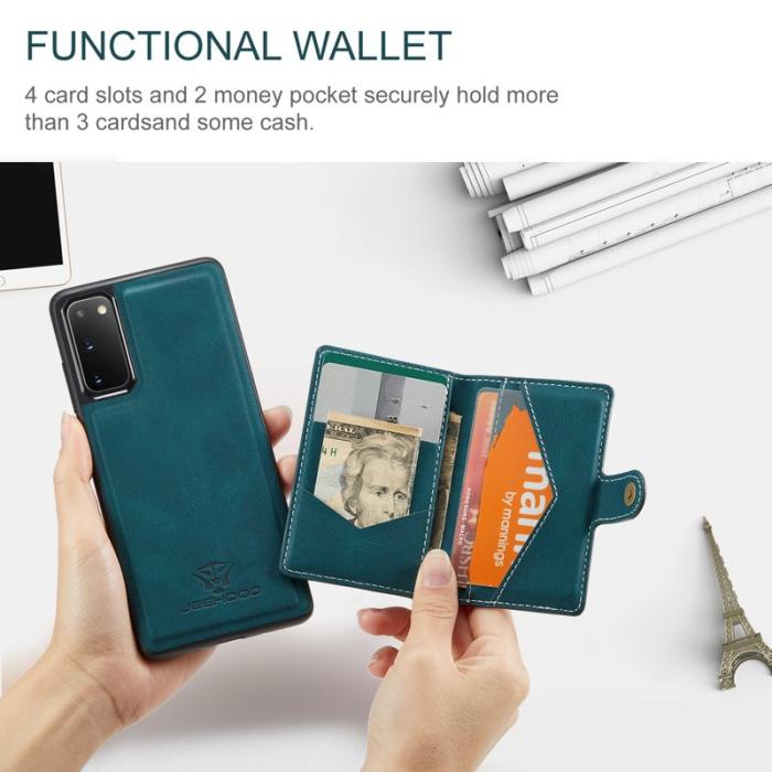 JEEHOOD - JEEHOOD Samsung Galaxy S20 5G Fodral KonstLäder - Blå