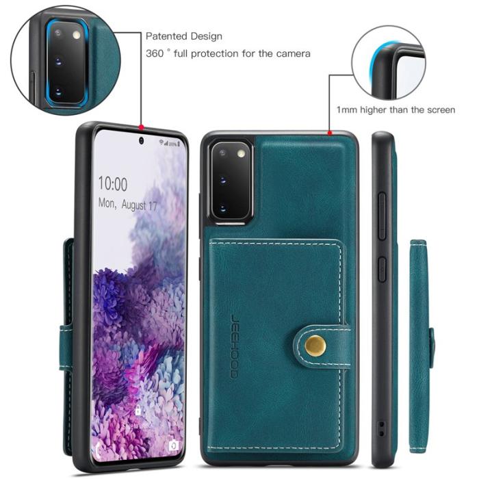 JEEHOOD - JEEHOOD Samsung Galaxy S20 5G Fodral KonstLäder - Blå