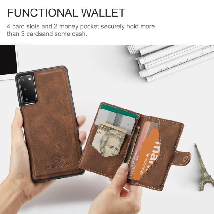 JEEHOOD - JEEHOOD Samsung Galaxy S20 5G Fodral KonstLäder - Brun