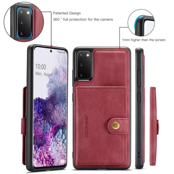 JEEHOOD - JEEHOOD Samsung Galaxy S20 5G Fodral KonstLäder - Röd