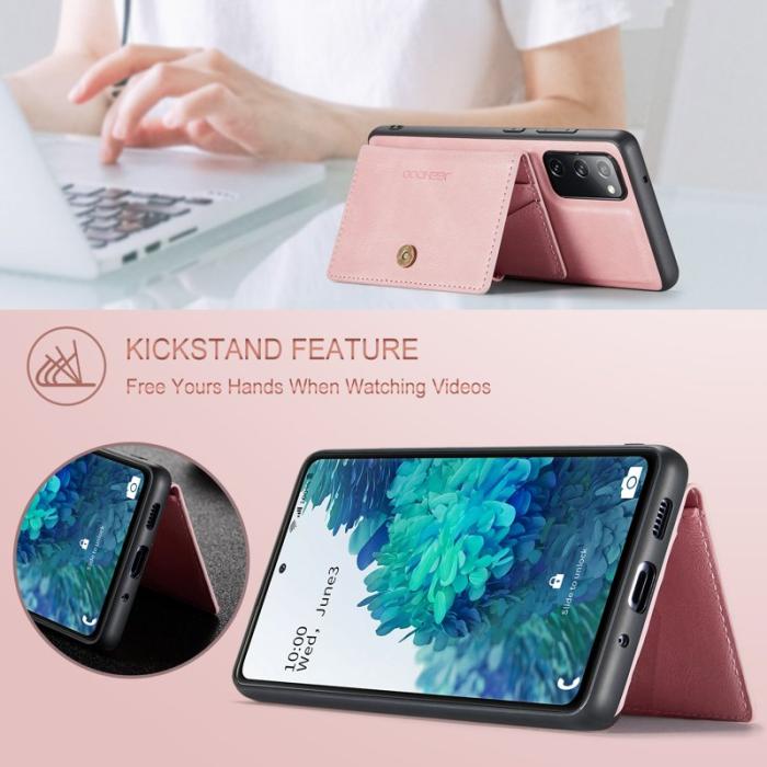 JEEHOOD - JEEHOOD Samsung Galaxy S20 FE 2022 Mobilskal Äkta Läder - Rosa