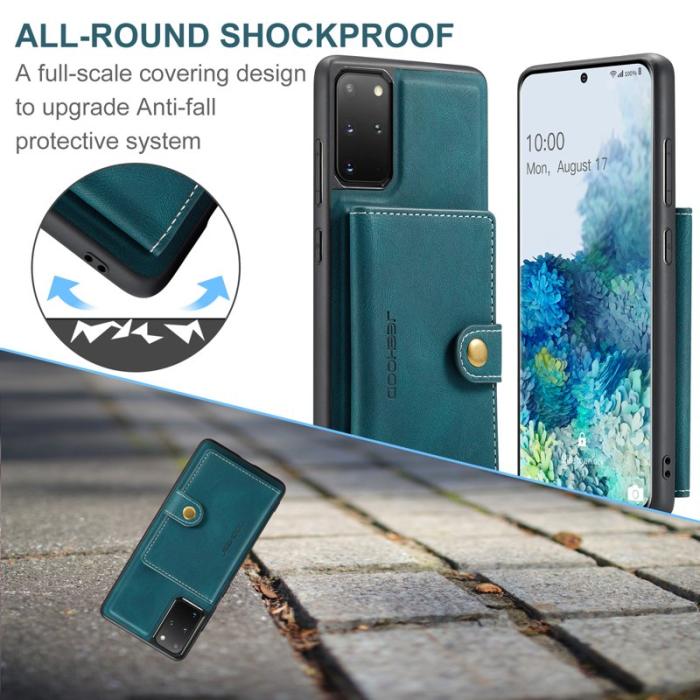 JEEHOOD - JEEHOOD Samsung Galaxy S20 Plus 5G Fodral KonstLäder - Blå